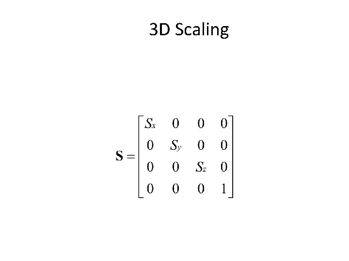 3 D Scaling 