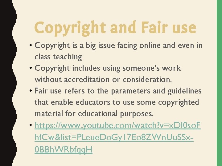 Copyright and Fair use • Copyright is a big issue facing online and even Copyright and Fair use • Copyright is a big issue facing online and even