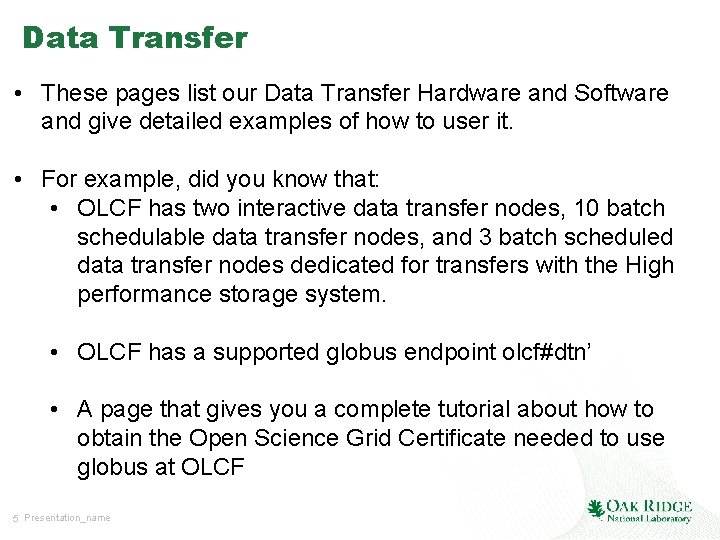 Data Transfer • These pages list our Data Transfer Hardware and Software and give