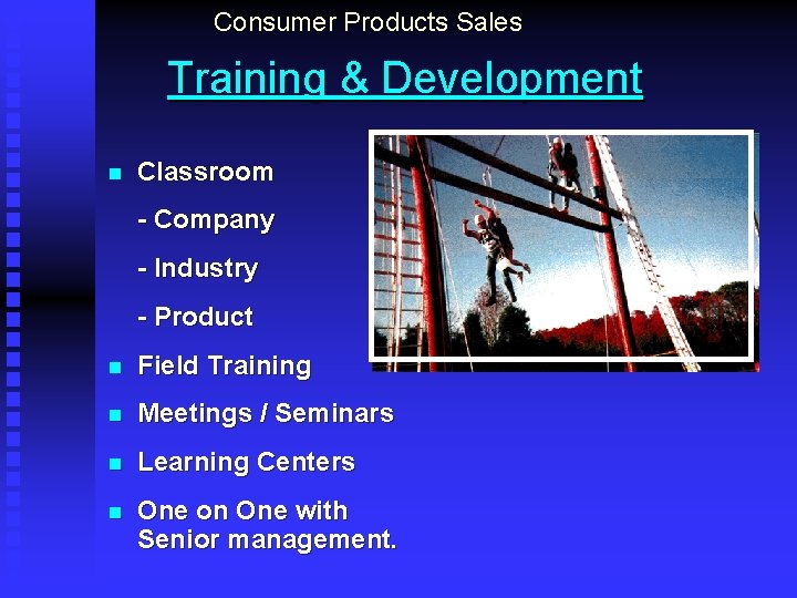 Consumer Products Sales Training & Development n Classroom - Company - Industry - Product