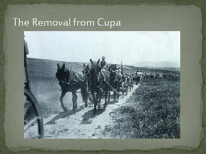 The Removal from Cupa 