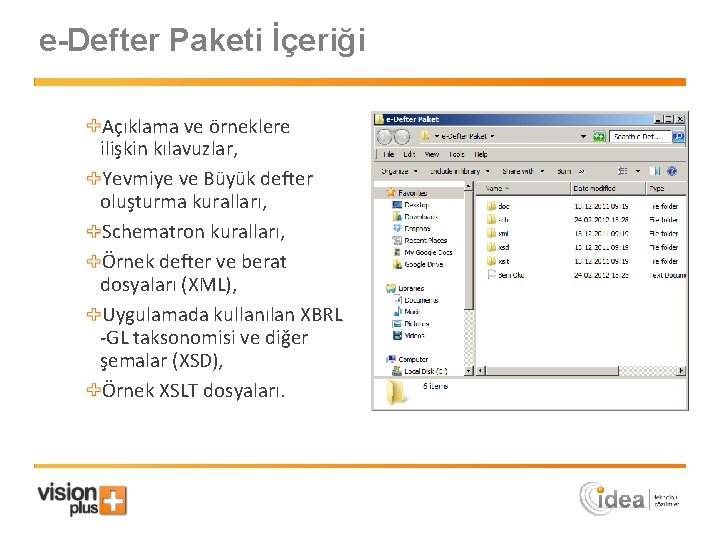 e-Defter Paketi İçeriği Açıklama ve örneklere ilişkin kılavuzlar, Yevmiye ve Büyük defter oluşturma kuralları,