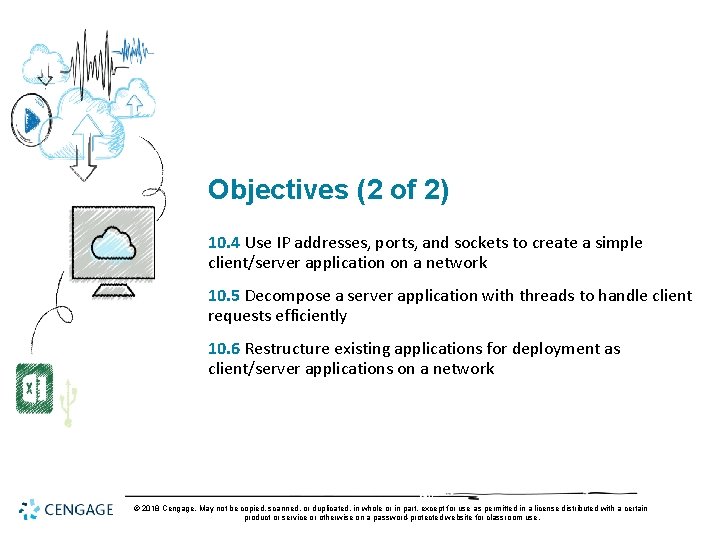 Objectives (2 of 2) 10. 4 Use IP addresses, ports, and sockets to create