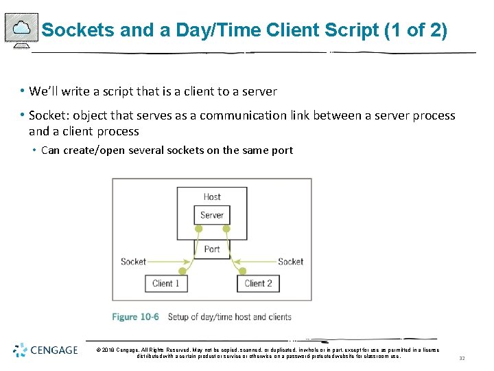 Sockets and a Day/Time Client Script (1 of 2) • We’ll write a script