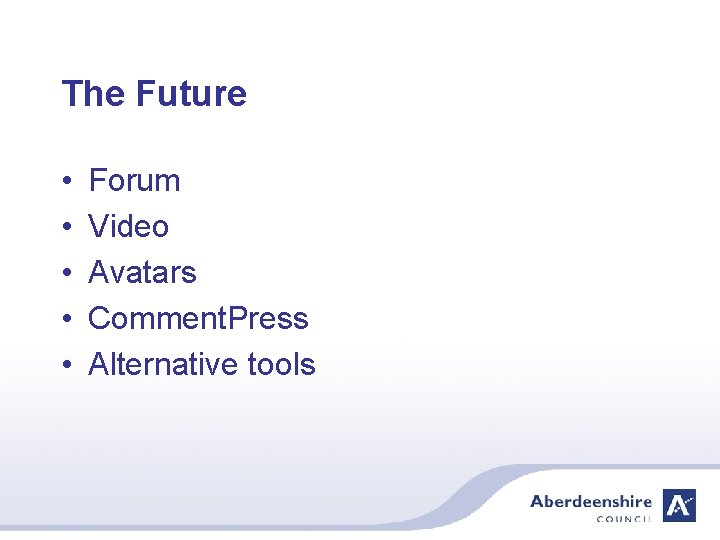 The Future • • • Forum Video Avatars Comment. Press Alternative tools 