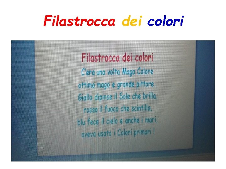 Filastrocca dei colori 