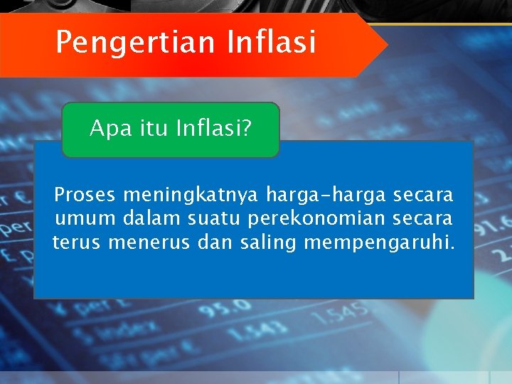 Pengertian Inflasi Apa itu Inflasi? Proses meningkatnya harga-harga secara umum dalam suatu perekonomian secara