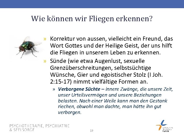 Wie können wir Fliegen erkennen? » Korrektur von aussen, vielleicht ein Freund, das Wort