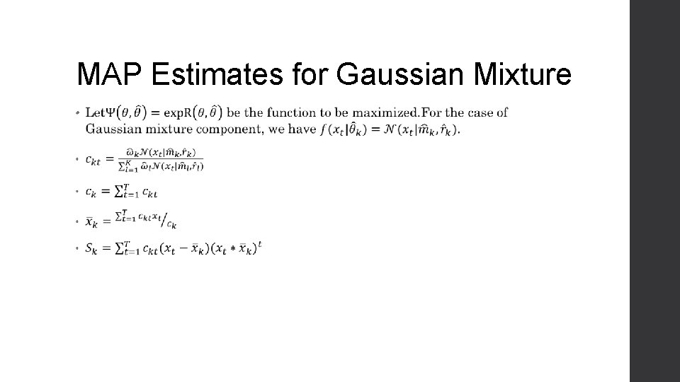 MAP Estimates for Gaussian Mixture • 