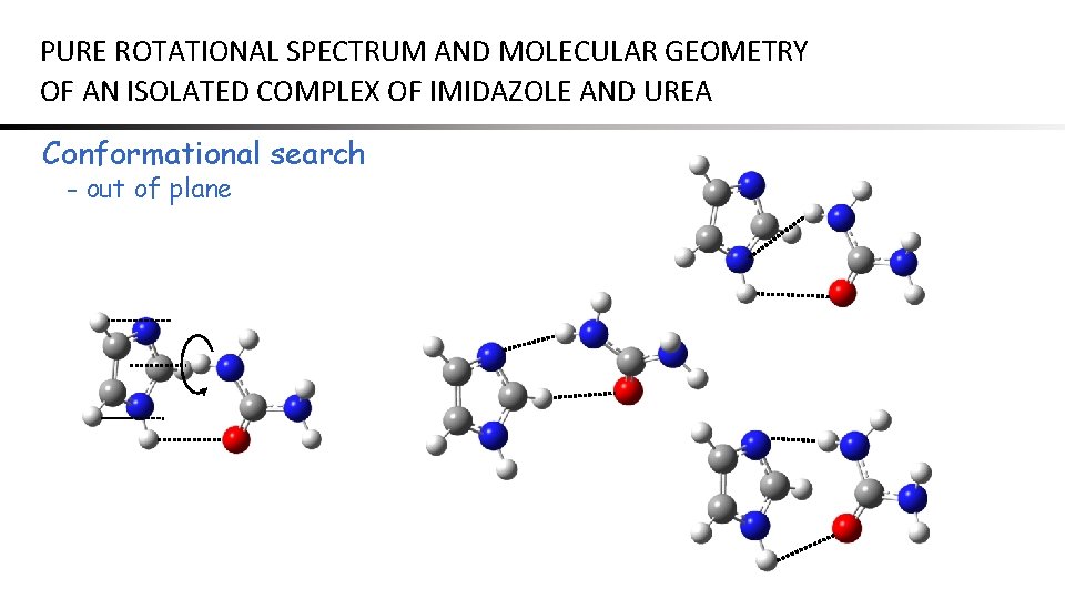 PURE ROTATIONAL SPECTRUM AND MOLECULAR GEOMETRY OF AN ISOLATED COMPLEX OF IMIDAZOLE AND UREA