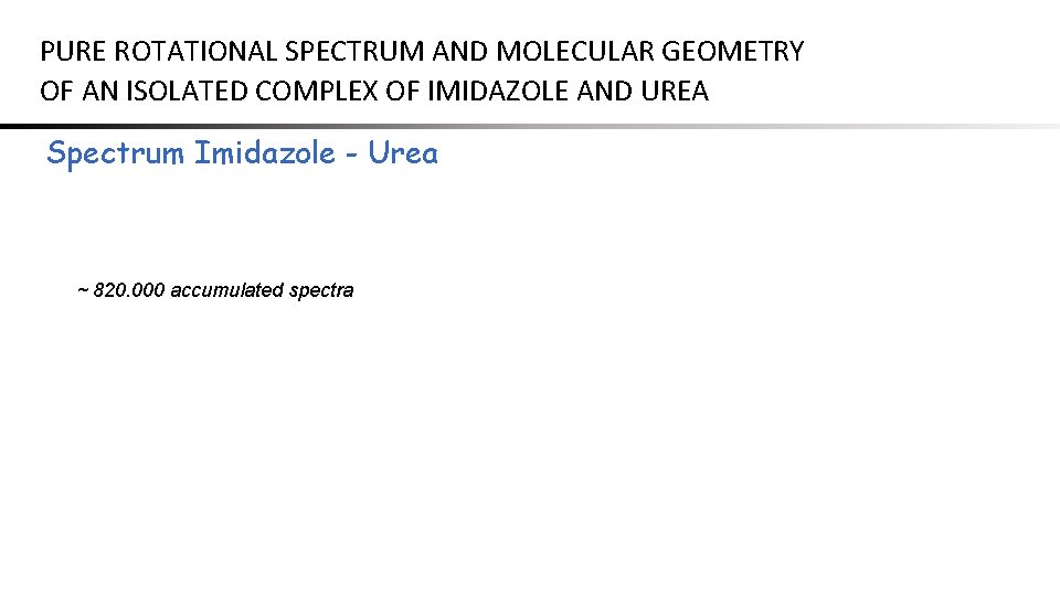 PURE ROTATIONAL SPECTRUM AND MOLECULAR GEOMETRY OF AN ISOLATED COMPLEX OF IMIDAZOLE AND UREA