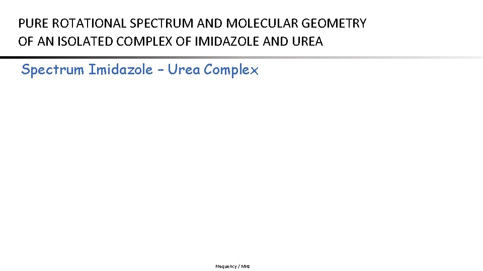 PURE ROTATIONAL SPECTRUM AND MOLECULAR GEOMETRY OF AN ISOLATED COMPLEX OF IMIDAZOLE AND UREA