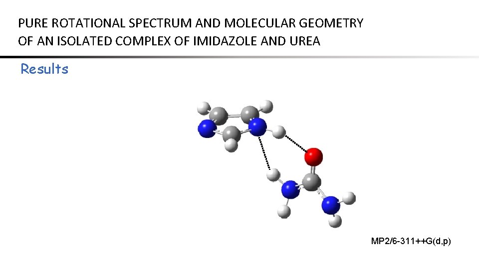 PURE ROTATIONAL SPECTRUM AND MOLECULAR GEOMETRY OF AN ISOLATED COMPLEX OF IMIDAZOLE AND UREA