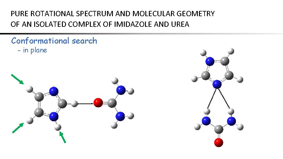 PURE ROTATIONAL SPECTRUM AND MOLECULAR GEOMETRY OF AN ISOLATED COMPLEX OF IMIDAZOLE AND UREA