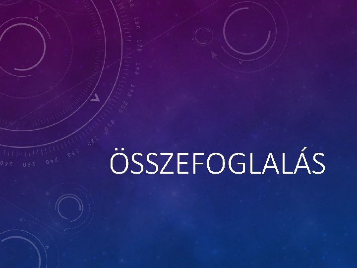 ÖSSZEFOGLALÁS 
