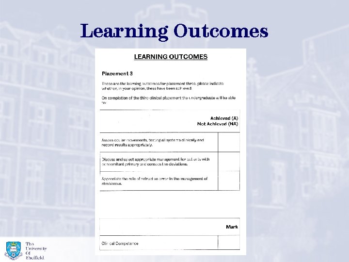 Learning Outcomes 
