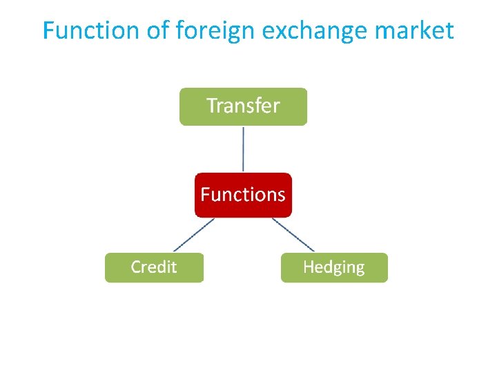 Function of foreign exchange market 