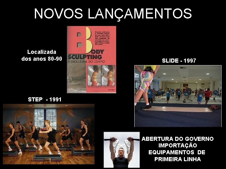 NOVOS LANÇAMENTOS Localizada dos anos 80 -90 SLIDE - 1997 STEP - 1991 ABERTURA