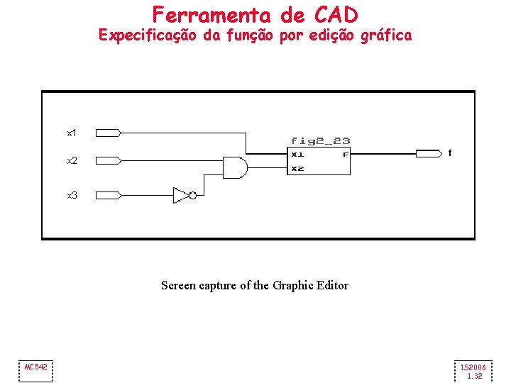 Ferramenta de CAD Expecificação da função por edição gráfica Screen capture of the Graphic