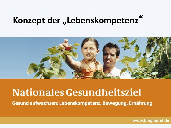 Konzept der „Lebenskompetenz“ 