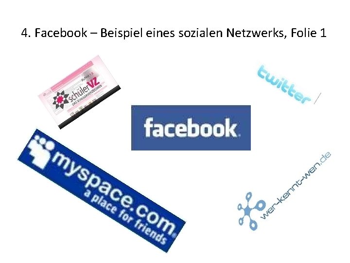 4. Facebook – Beispiel eines sozialen Netzwerks, Folie 1 