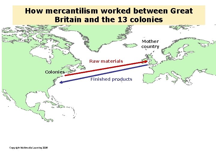 How mercantilism worked between Great Britain and the 13 colonies Mother country Raw materials