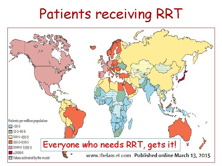Patients receiving RRT Everyone who needs RRT, gets it! 