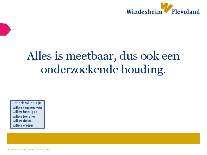 Windesheim zet kennis in werking Een onderzoekende houding