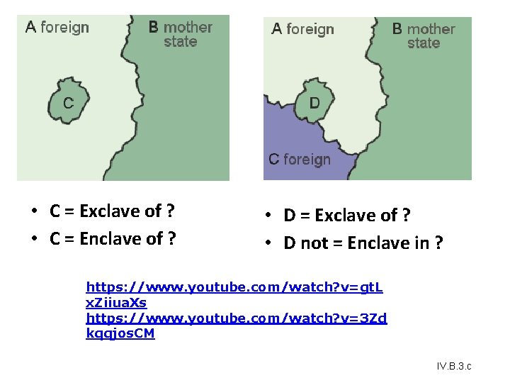 • C = Exclave of ? • C = Enclave of ? • • C = Exclave of ? • C = Enclave of ? •