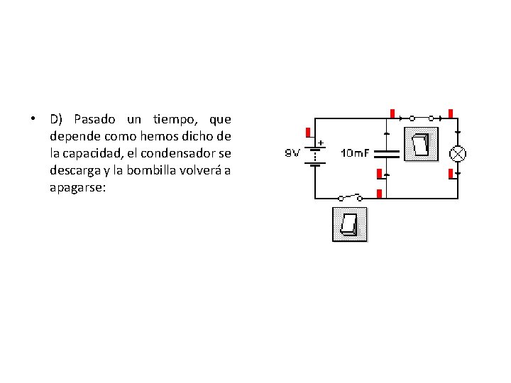  • D) Pasado un tiempo, que depende como hemos dicho de la capacidad,