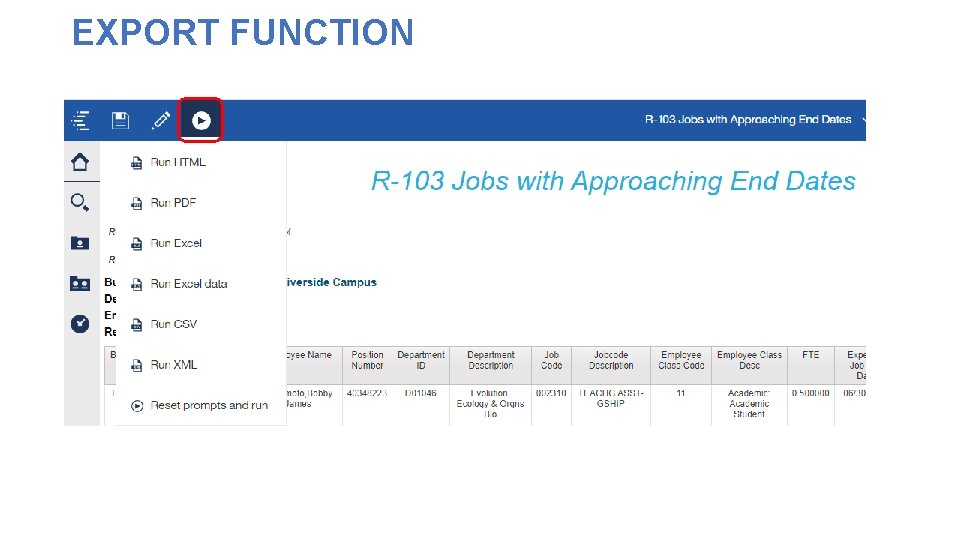 EXPORT FUNCTION 