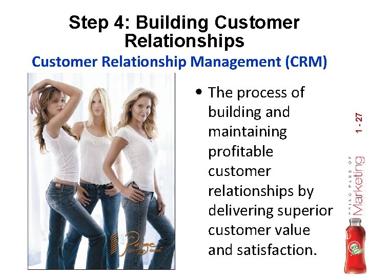 Step 4: Building Customer Relationships Customer Relationship Management (CRM) building and maintaining profitable customer