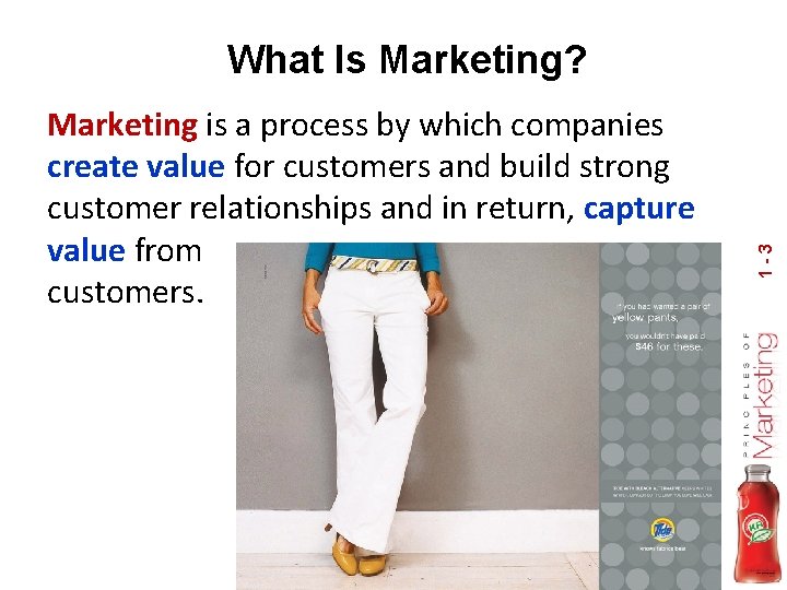 Marketing is a process by which companies create value for customers and build strong