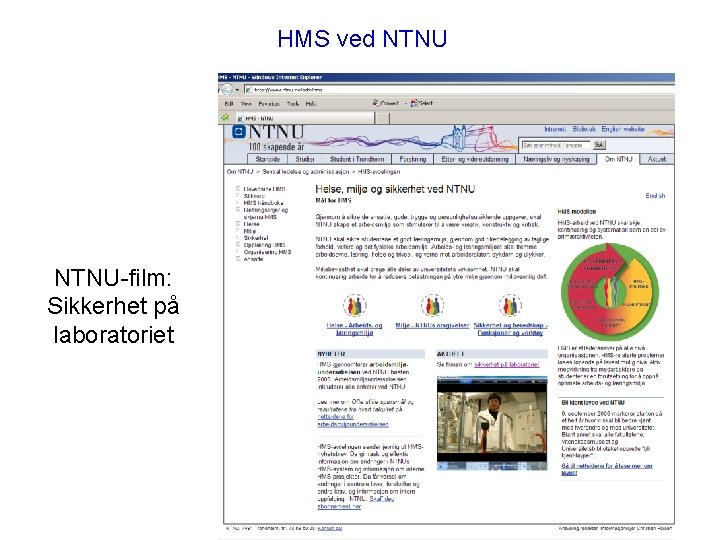 HMS ved NTNU-film: Sikkerhet på laboratoriet 