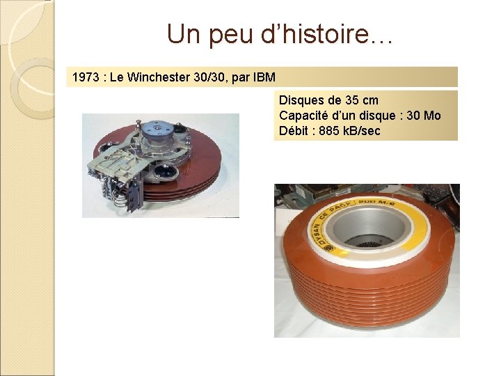 Un peu d’histoire… 1973 : Le Winchester 30/30, par IBM Disques de 35 cm