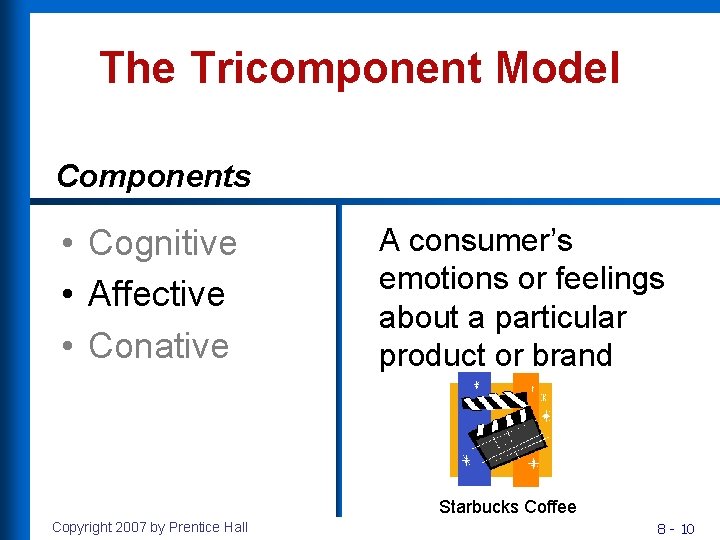 The Tricomponent Model Components • Cognitive • Affective • Conative A consumer’s emotions or