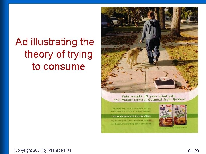 Ad illustrating theory of trying to consume Copyright 2007 by Prentice Hall 8 -