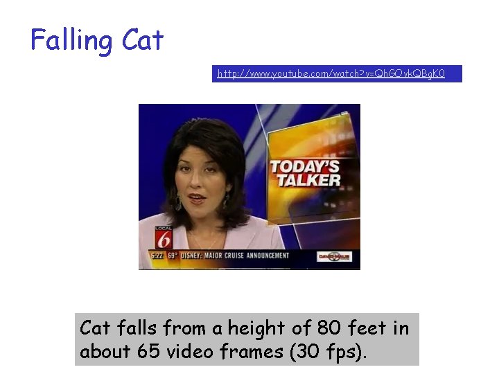 Falling Cat http: //www. youtube. com/watch? v=Qh. GOvk. QBg. K 0 Cat falls from Falling Cat http: //www. youtube. com/watch? v=Qh. GOvk. QBg. K 0 Cat falls from