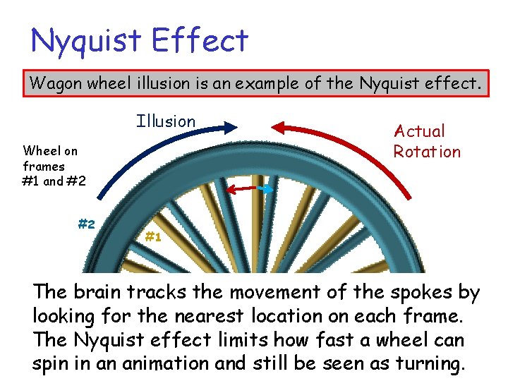 Nyquist Effect Wagon wheel illusion is an example of the Nyquist effect. Illusion Wheel Nyquist Effect Wagon wheel illusion is an example of the Nyquist effect. Illusion Wheel