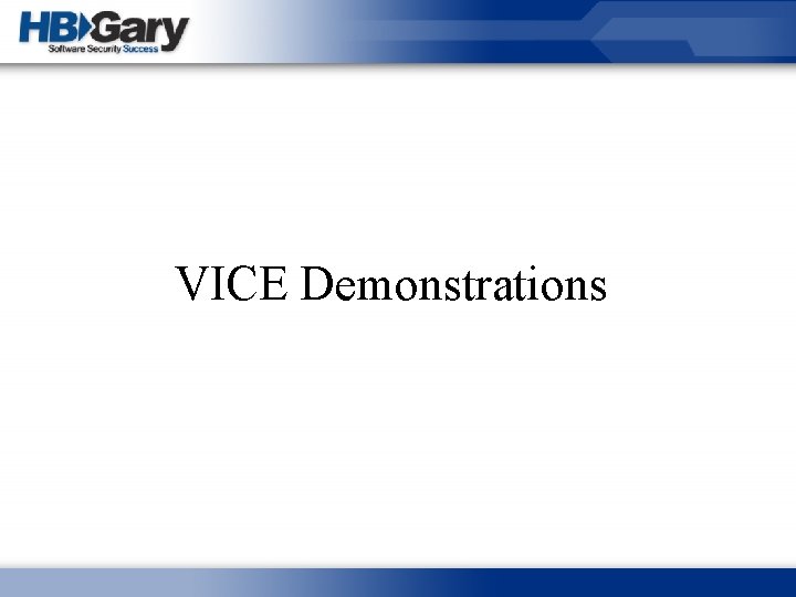 VICE Demonstrations 