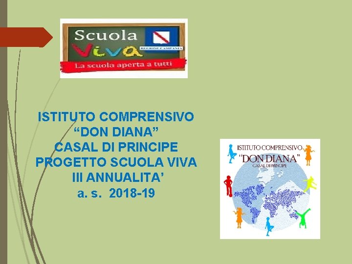 ISTITUTO COMPRENSIVO “DON DIANA” CASAL DI PRINCIPE PROGETTO SCUOLA VIVA III ANNUALITA’ a. s.