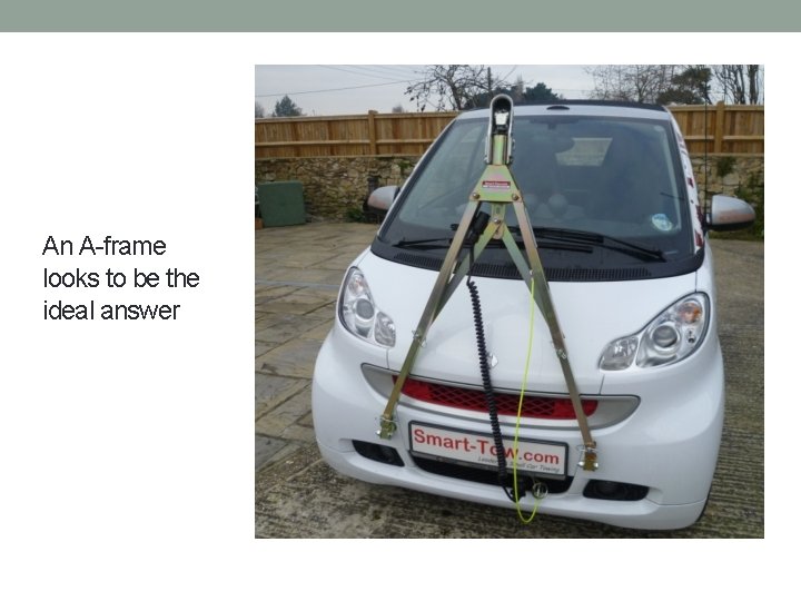 An A-frame looks to be the ideal answer An A-frame looks to be the ideal answer