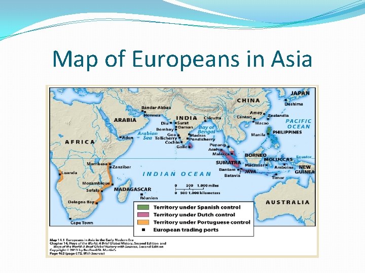 Map of Europeans in Asia 