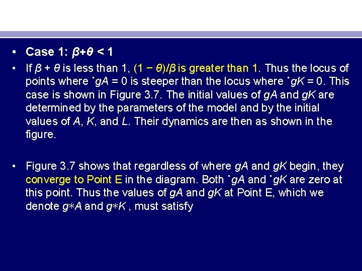  • Case 1: β+θ < 1 • If β + θ is less