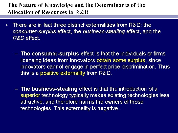 The Nature of Knowledge and the Determinants of the Allocation of Resources to R&D