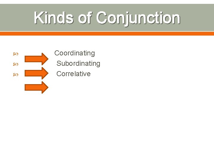 Kinds of Conjunction Coordinating Subordinating Correlative 