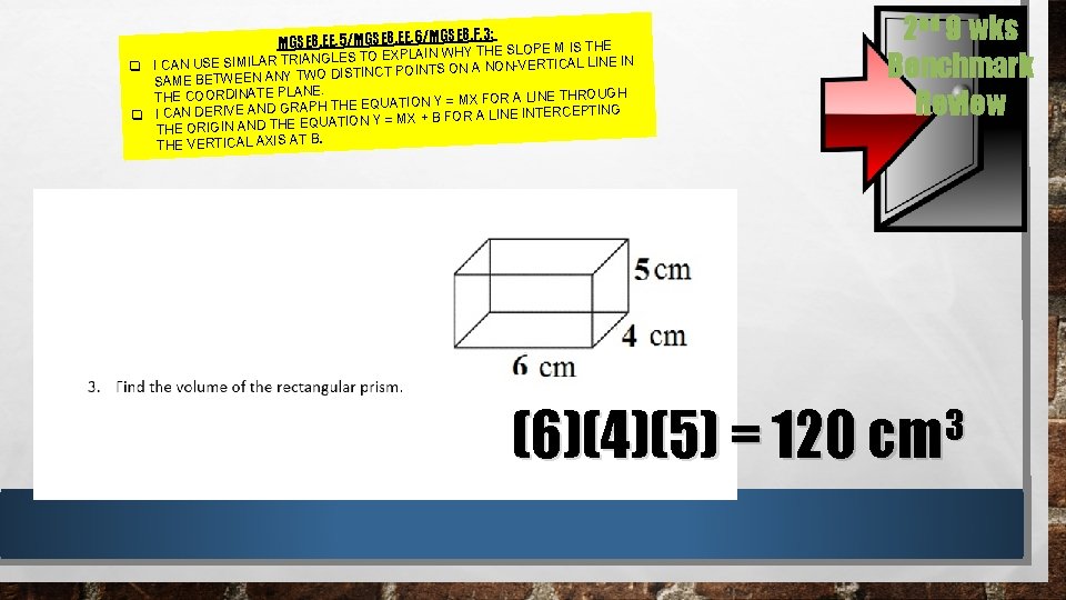 8. F. 3: MGSE 8. EE. 5/MGSE 8. EE. 6/MGSE M IS THE PLAIN