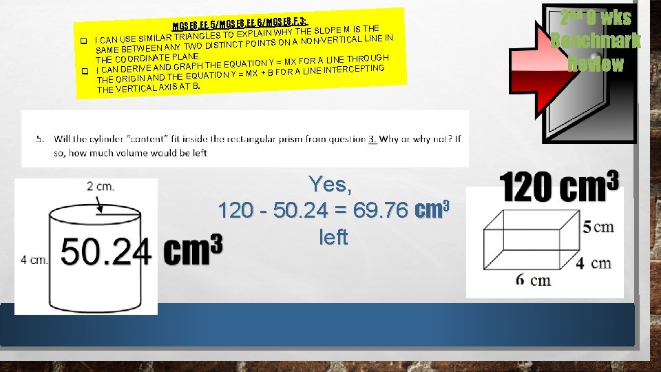 8. F. 3: MGSE 8. EE. 5/MGSE 8. EE. 6/MGSE M IS THE PLAIN