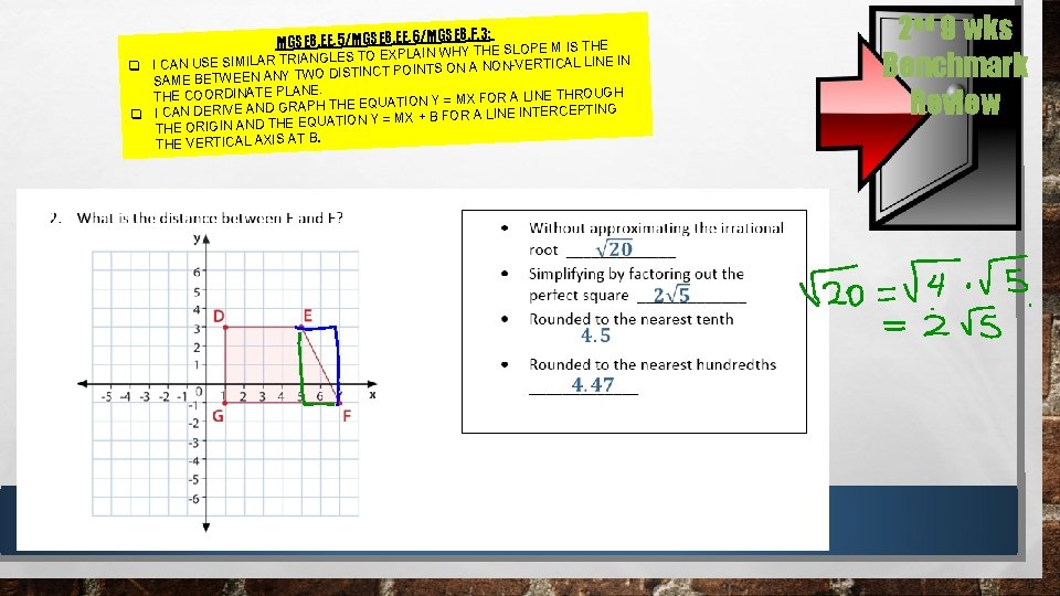 8. F. 3: MGSE 8. EE. 5/MGSE 8. EE. 6/MGSE M IS THE PLAIN