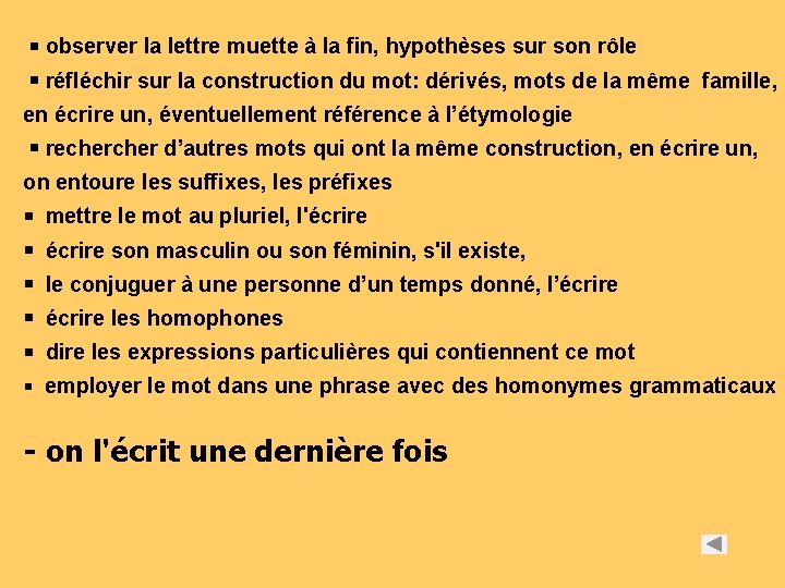  observer la lettre muette à la fin, hypothèses sur son rôle réfléchir sur